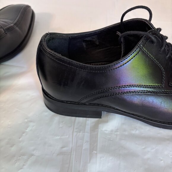 Robert Wayne Men's Black Leather Oxford Lace Up Dress Shoes Size 9.5D Classic - Picture 4 of 8